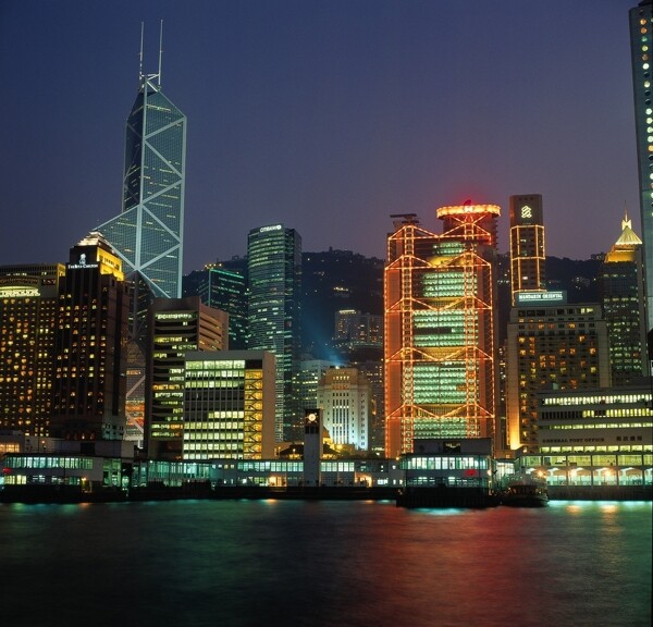 老香港夜景图片