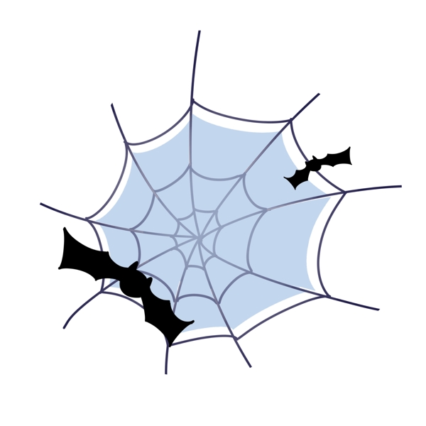 蜘蛛网蝙蝠边框插画