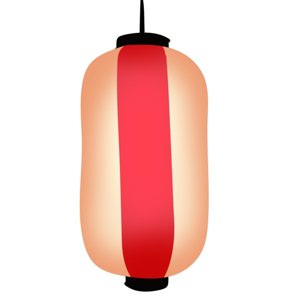 红白色日式灯笼