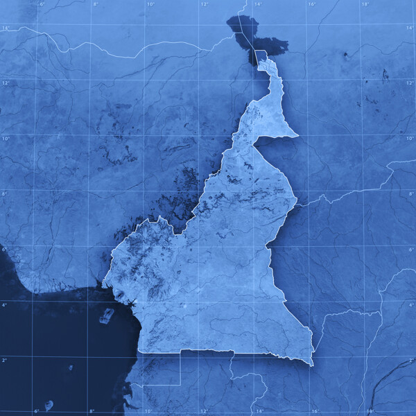 蓝色渲染地图
