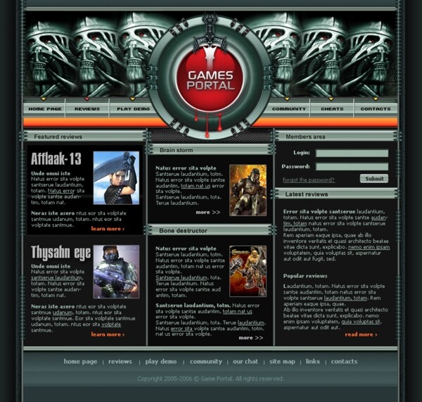 欧美游戏服务商网页模板
