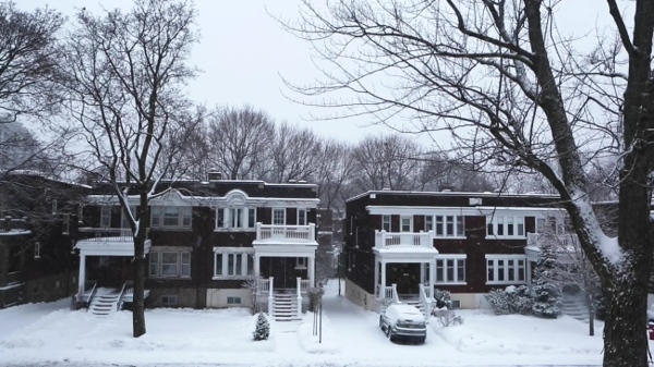 城市冬季雪景视频素材