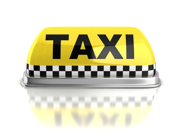 黄色出租车牌子图片