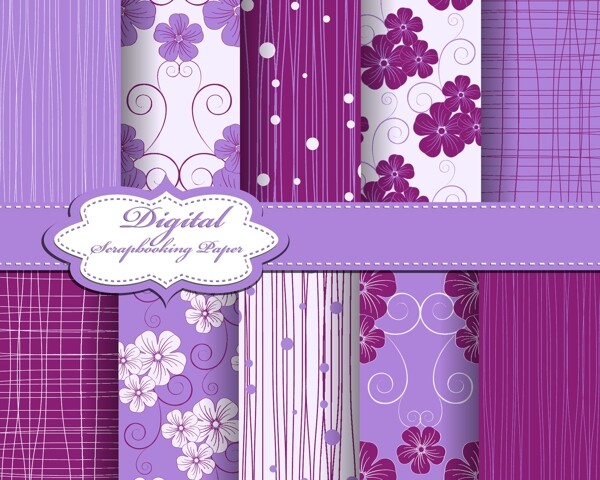 紫色线图案的织物