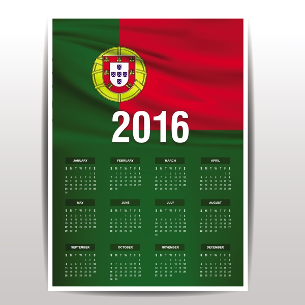 葡萄牙历2016