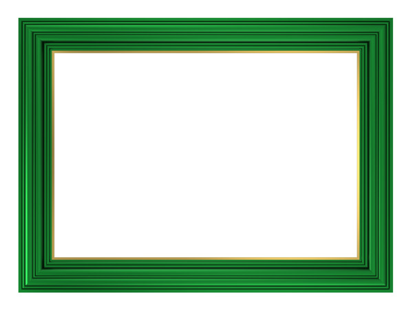 绿框孤立在白色背景