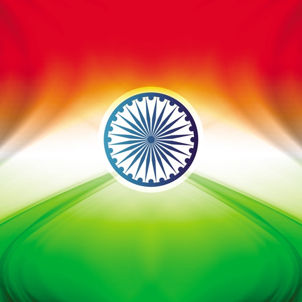 美丽的印度国旗牌