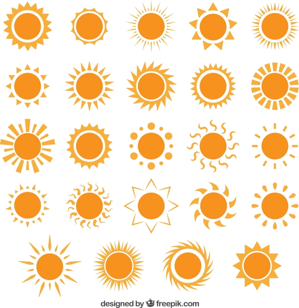 太阳图标矢量图片
