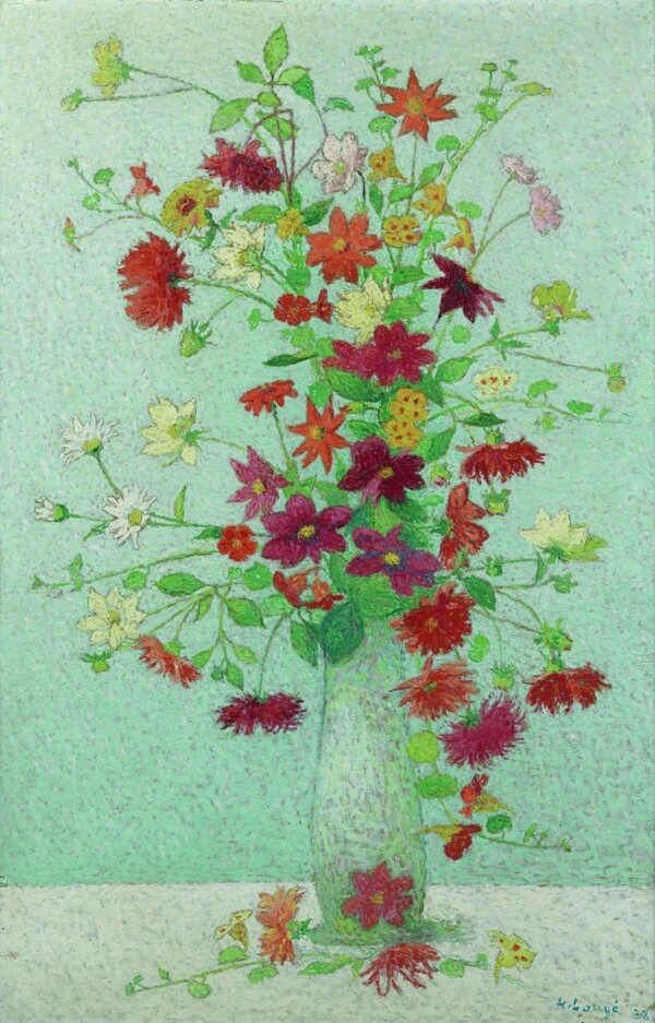 AchilleLaugeFlowers1938花卉水果蔬菜器皿静物印象画派写实主义油画装饰画