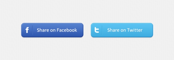 facebook推特社会分享按钮设置PSD