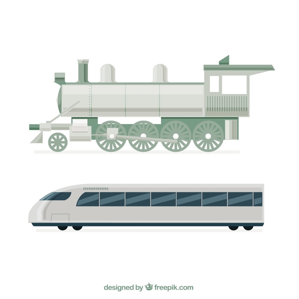 机车现代火车平面设计插图