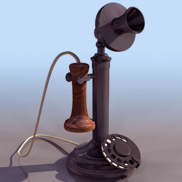 老式电话机3D模型