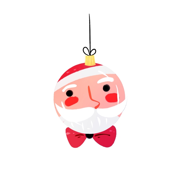圣诞室内装饰球彩球卡通圣诞老人