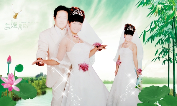 中国风婚纱摄影模板图片