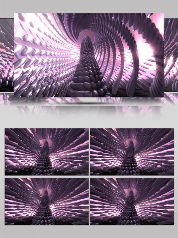 紫光螺旋灯塔动态视频素材