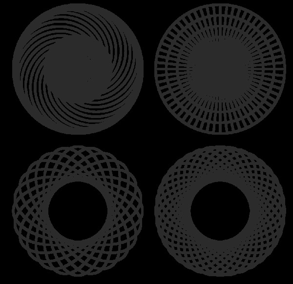 圆形抽象对称图案免抠png透明图层素材