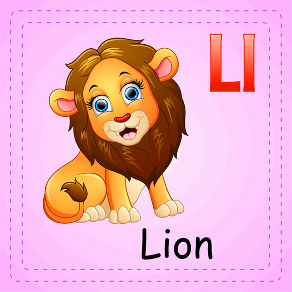 狮子英文单词图片