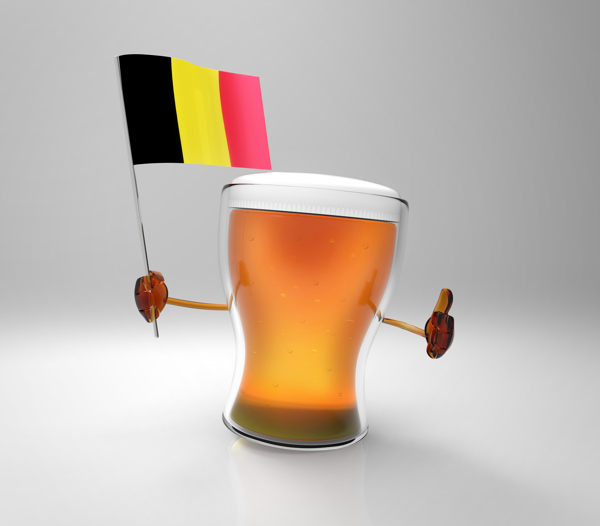 比利时国旗与啤酒