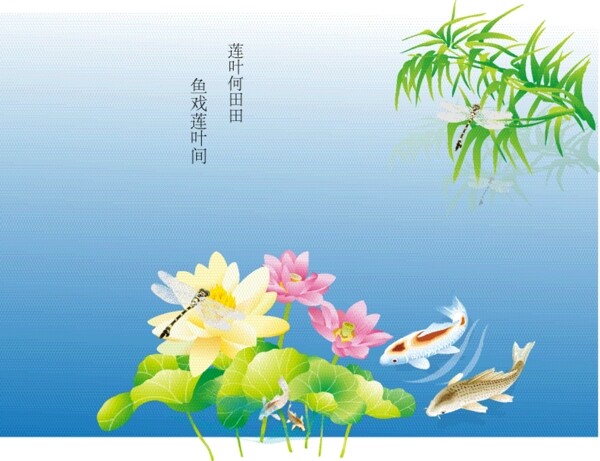 鱼戏莲叶
