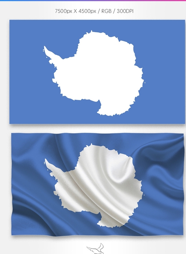 南极国旗分层psd