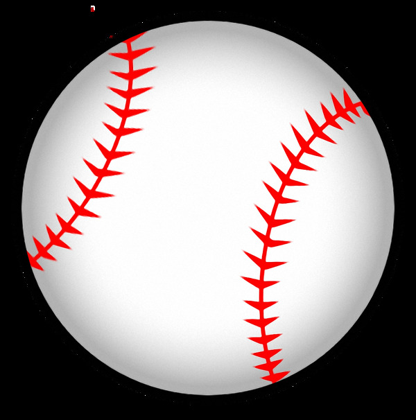 手绘白色棒球免抠png透明图层素材
