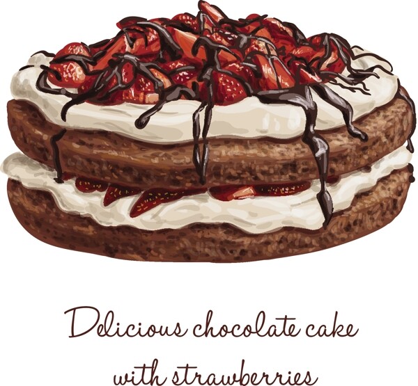 草莓和巧克力蛋糕的现实