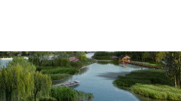 生态湿地效果图