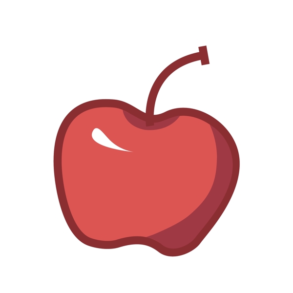 矢量图红色的小苹果