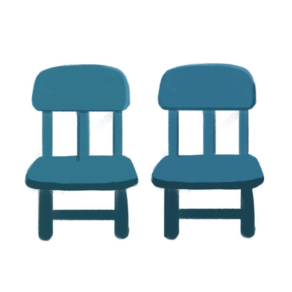 两张蓝色椅子图案