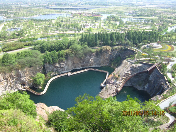 上海辰山植物园局部鸟瞰图图片