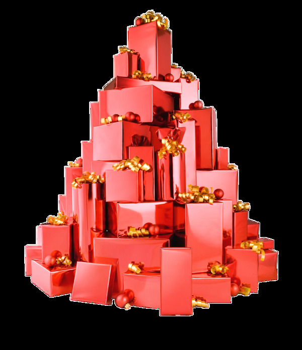 红砖礼盒圣诞节素材