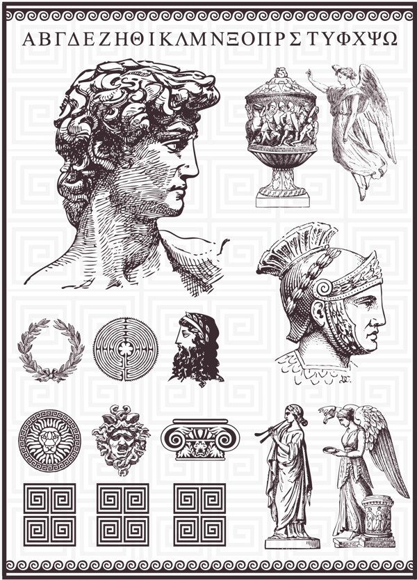 罗马帝国人物矢量素素材