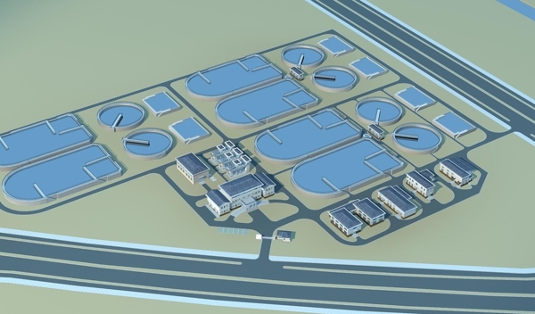 污水厂3D模型图片