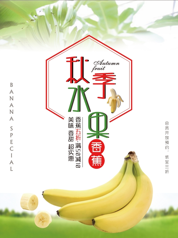 秋季水果香蕉海报