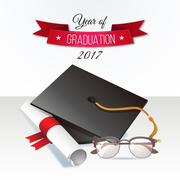 2017毕业帽与毕业证书