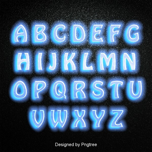 二十四个英文字母设置字体字体字体字体书法海报渐变霓虹3D可爱效果