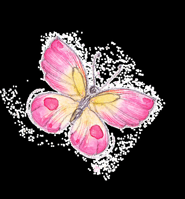 粉色蝴蝶装饰素材