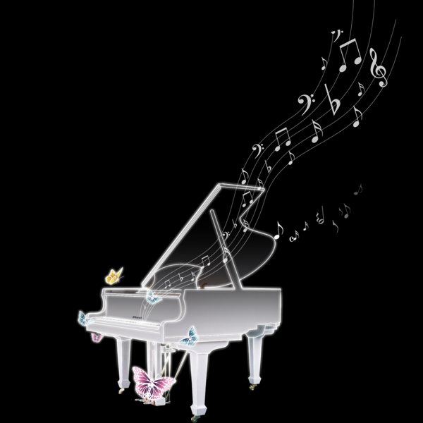 梦幻钢琴优美钢琴音符图片
