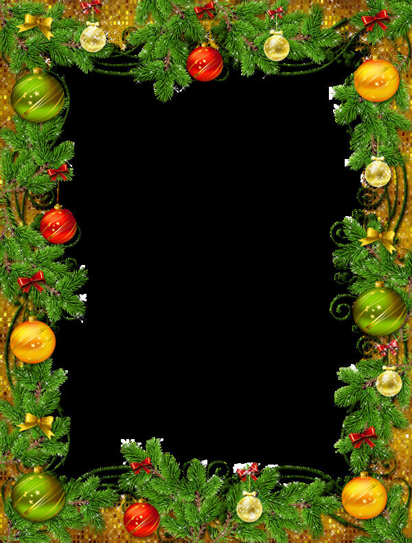 圣诞绿色花边素材免抠png透明图层素材