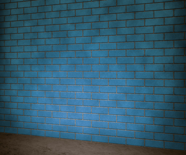 蓝色的砖墙背景