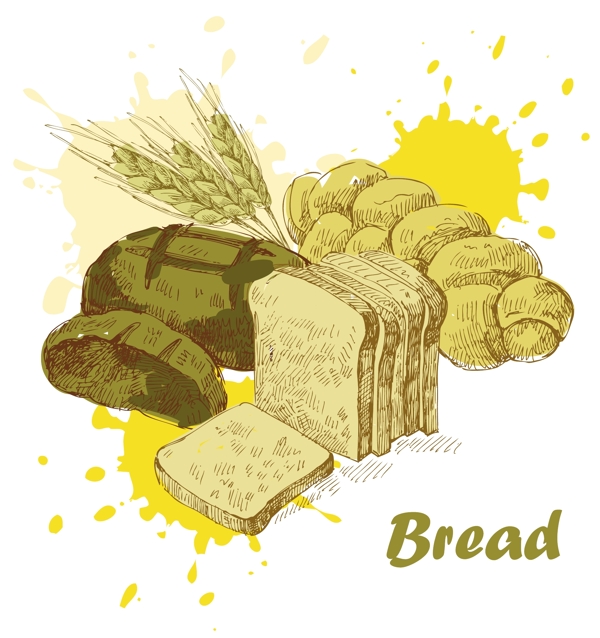 面包手绘素材