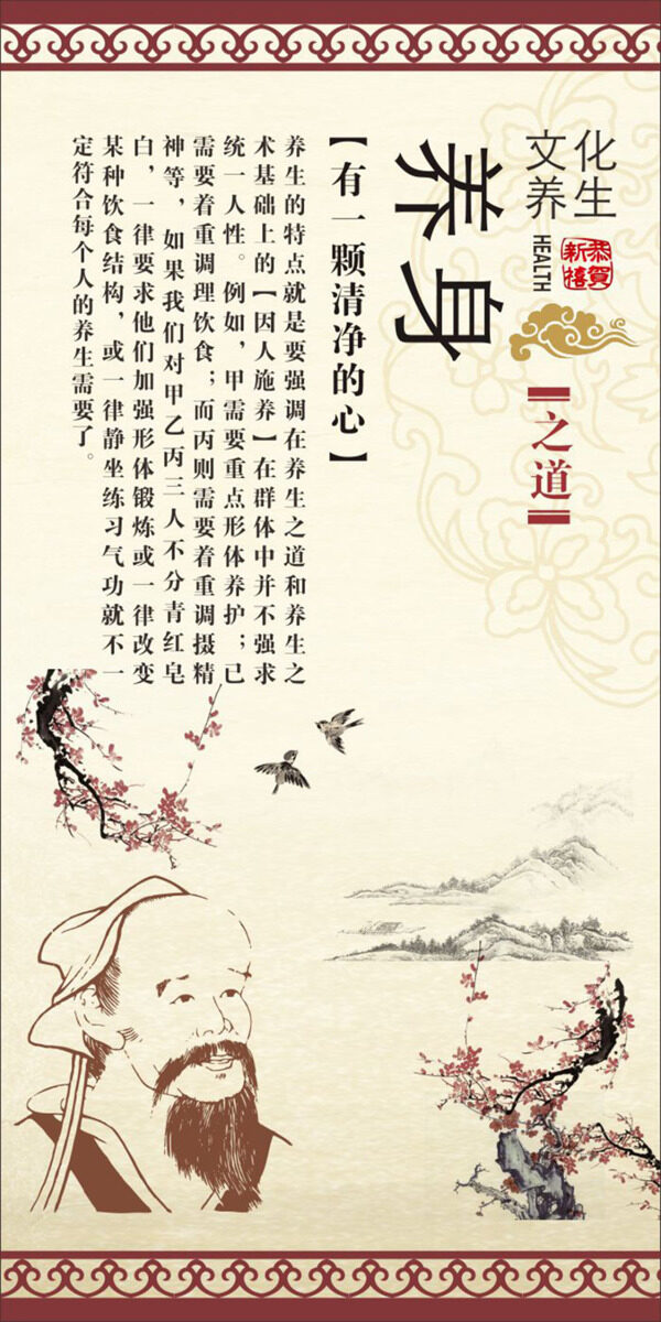 中华传统中医养生文化海报