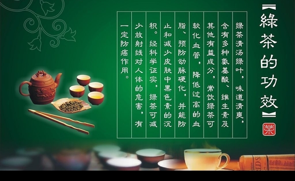 茶茶具绿茶图片