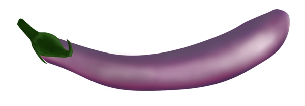 千库原创仿真食材紫色长茄子