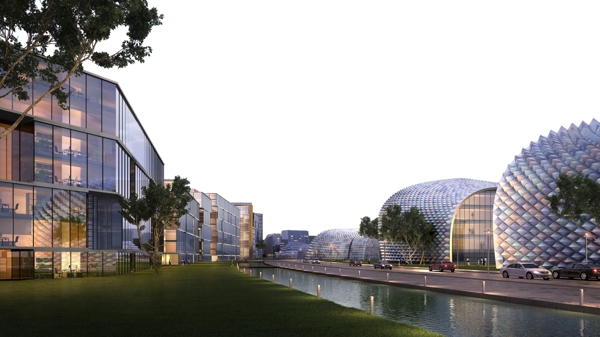 未来世界科幻建筑商业中心图片