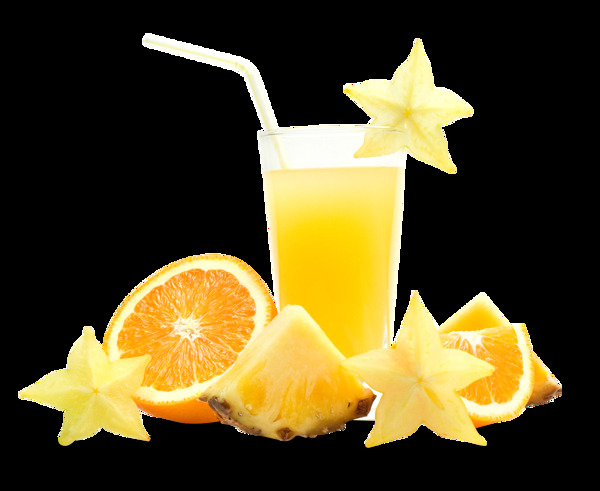 橙子橙汁果汁png元素