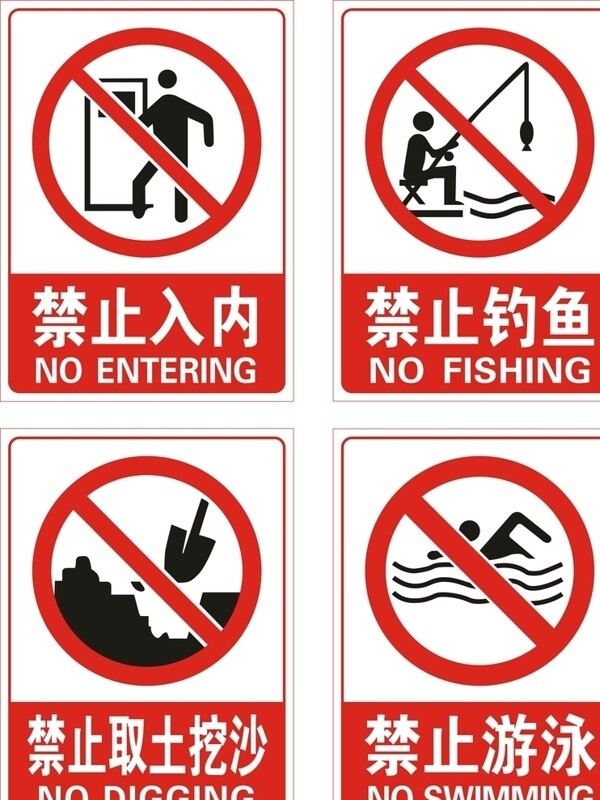 水库禁止标志