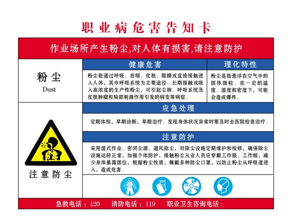 粉尘职业危害告知