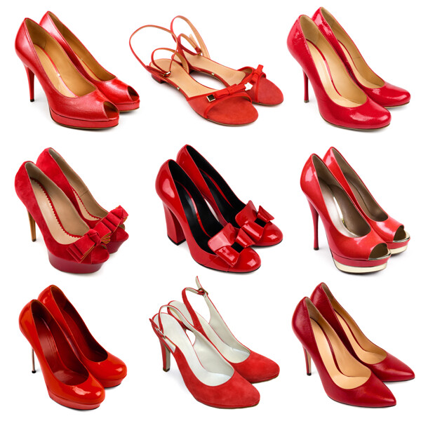 红色女鞋图片