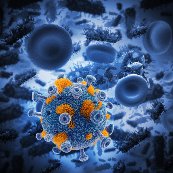 病毒血球图片